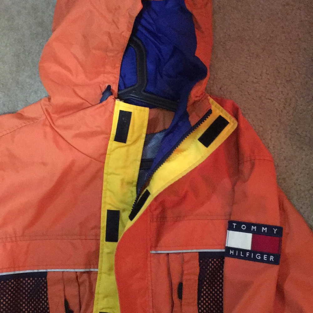 Rare Tommy Hilfiger Jacket Coat 3M orange blue